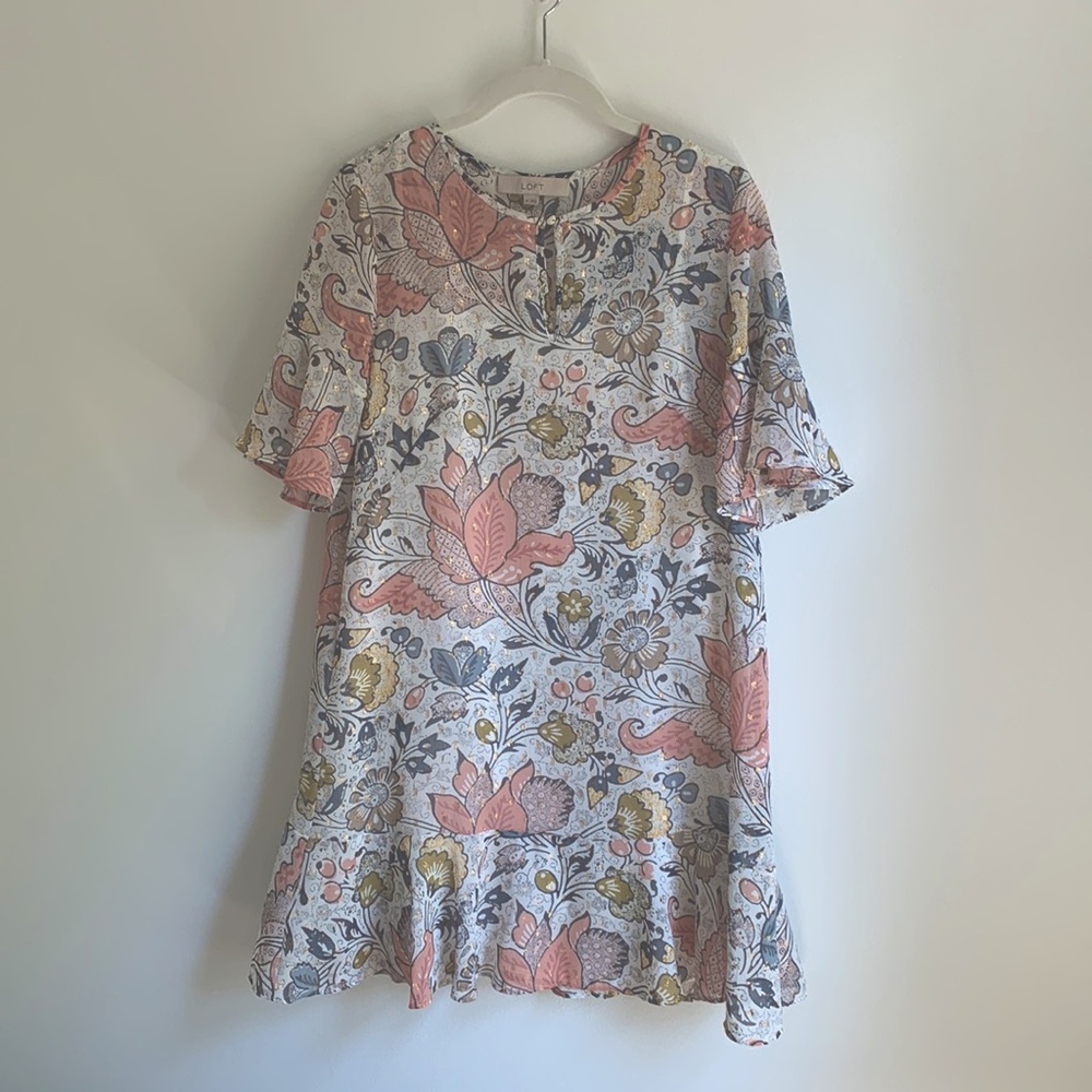 Ann Taylor LOFT floral dress size XS